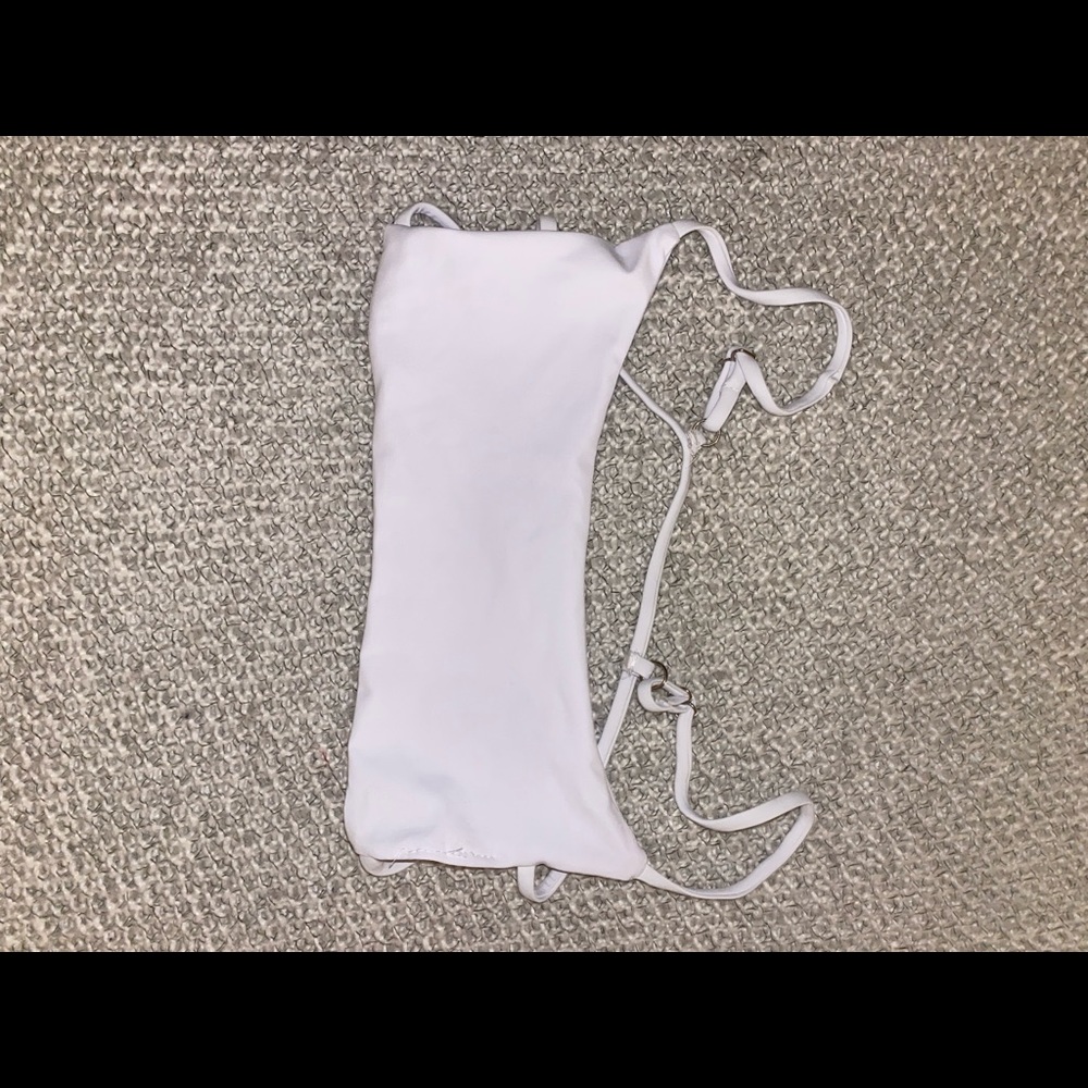 shein white string bikini top